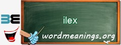 WordMeaning blackboard for ilex